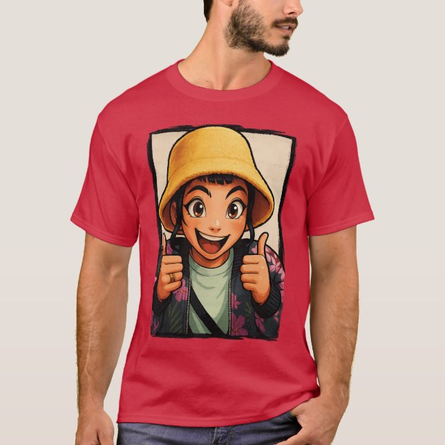 Camiseta ZoeypulgaresArriba BucketHatee KPop Cazadores de D (Anverso)