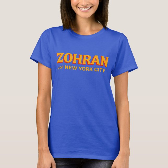 Camiseta Zohran para la ciudad de Nueva York (Anverso)
