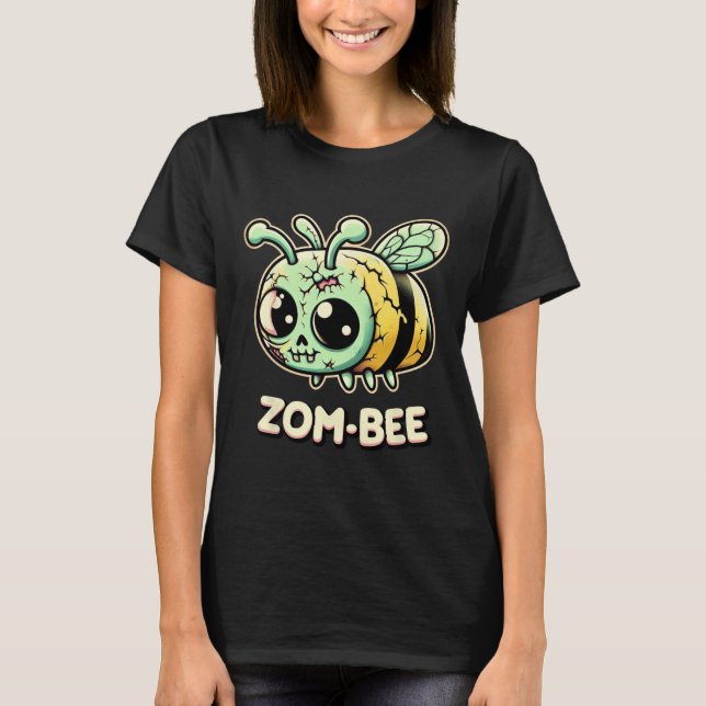 Camiseta Zom-bee Adorablemente espeluznante Zombie Bee Pers (Anverso)