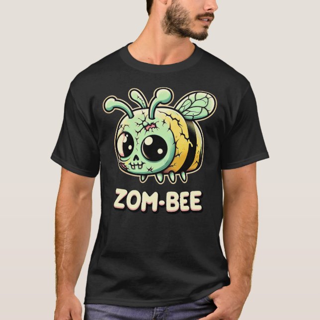Camiseta Zom-Bee Adorably Creepy Zombie Bee Cartoon Hallowe (Anverso)