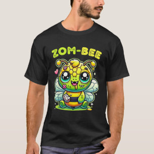 Camiseta Zom Bee Cute Creepe Zombie Bee Gracioso Hallow