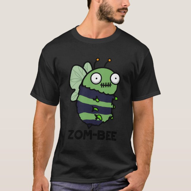 Camiseta Zom-Bee Funny Zombie Bee Pun (Anverso)
