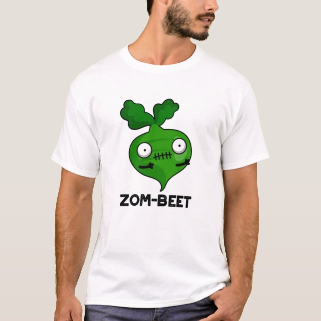 Camiseta Zom-beet Funny Halloween Zombie Beet Pun (Anverso)