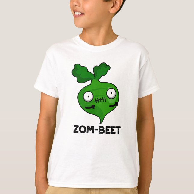 Camiseta Zom-beet Funny Halloween Zombie Beet Pun (Anverso)
