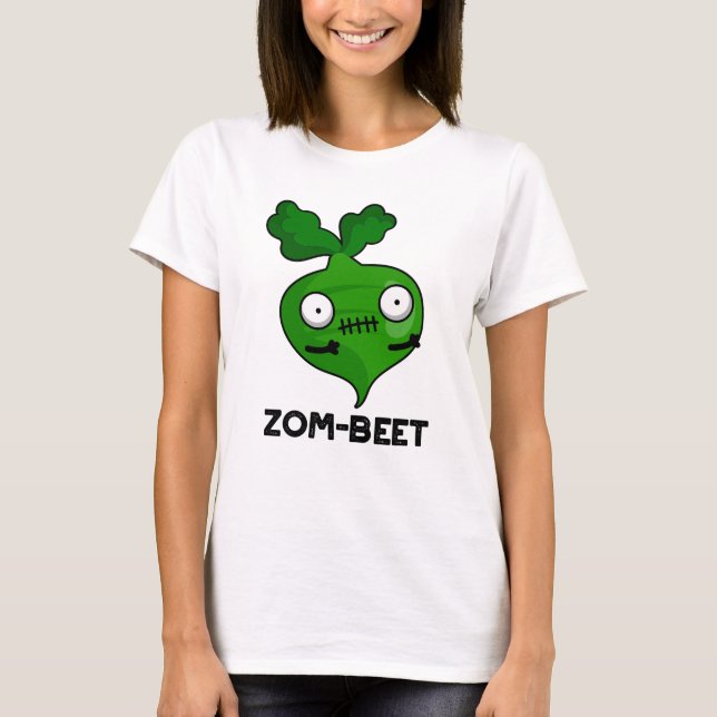 Camiseta Zom-beet Funny Halloween Zombie Beet Pun (Anverso)