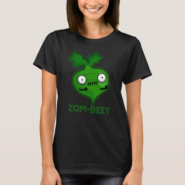 Camiseta Zom-beet Funny Zombie Beet Pun Dark BG (Anverso)