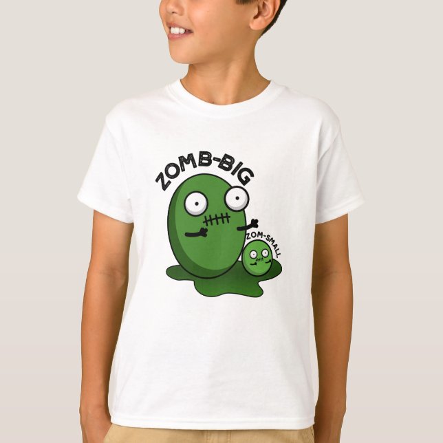 Camiseta Zom-big Zom-pequeño Funny Halloween Zombie Pun (Anverso)