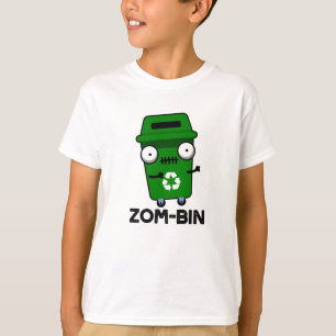 Camiseta Zom-bin Funny Halloween Zombie Trash Bin Pun