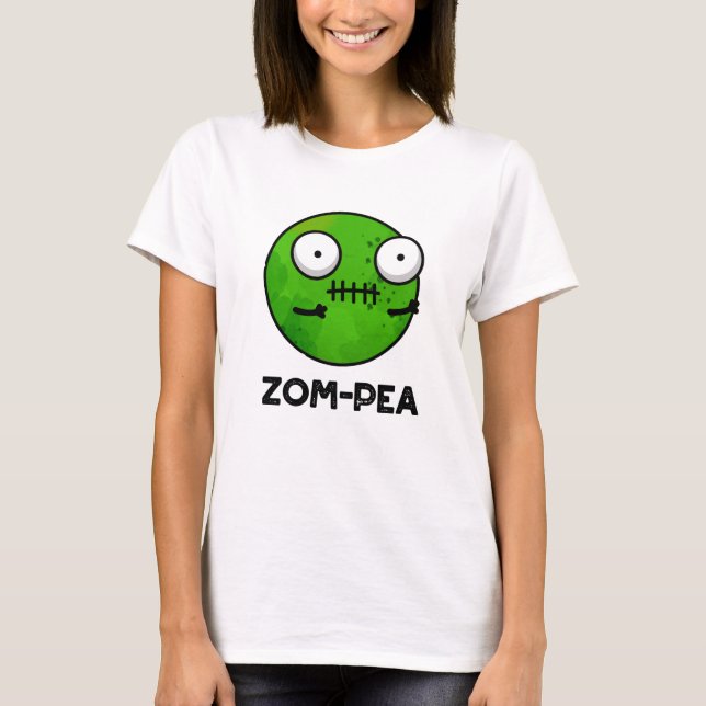 Camiseta Zom-pea Funny Halloween Zombie Pea Pun (Anverso)