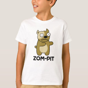 Camiseta Zom-pit Funny Halloween Zombie Pit Bull Pun