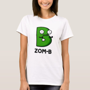 Camiseta Zomb-b Funny Halloween Zombie Alphabet B Pun