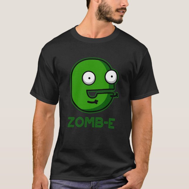Camiseta Zomb-E Funny Halloween Zombie Alphabet Pun (Anverso)