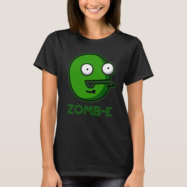 Camiseta Zomb-E Funny Halloween Zombie Alphabet Pun (Anverso)