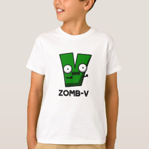Camiseta Zomb-V Funny Halloween Zombie Alphabet V Pun