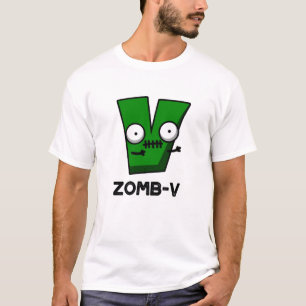 Camiseta Zomb-V Funny Halloween Zombie Alphabet V Pun