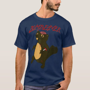 Camiseta Zombeavers Funny Zombie Beaver Chiste Fantasma