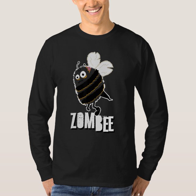 Camiseta Zombee Bee Zombie Halloween Bumblebee Yellow Spook (Anverso)