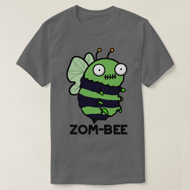 Camiseta Zombee Cute Halloween Zombie Bee Pun TShirt (Diseño del anverso)