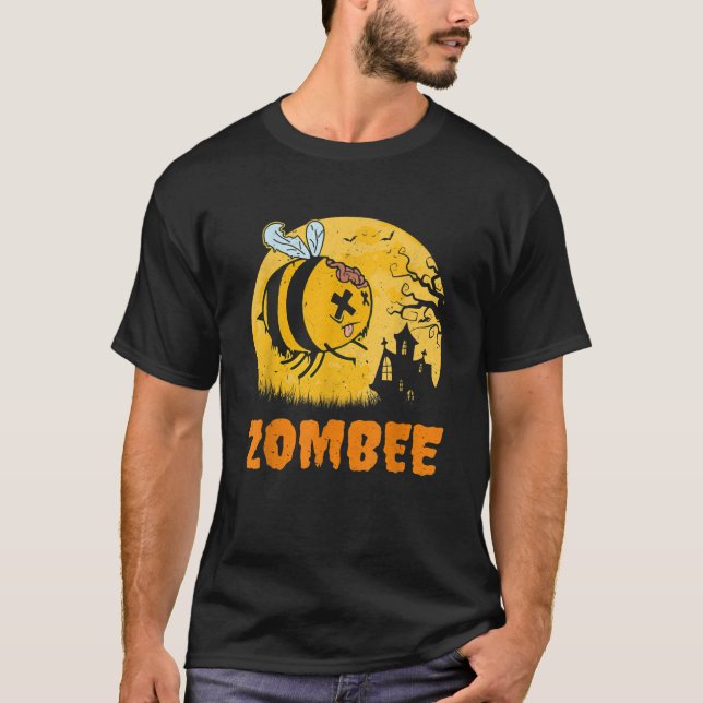 Camiseta Zombee Funny Zombie Monstruo no Muerto Pun Hallowe (Anverso)