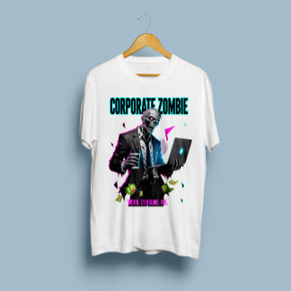 Camiseta Zombi corporativo - Trabajo. Consumir. Muere. Cami