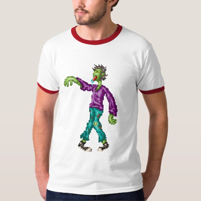 Camiseta Zombi del pixel (Anverso)