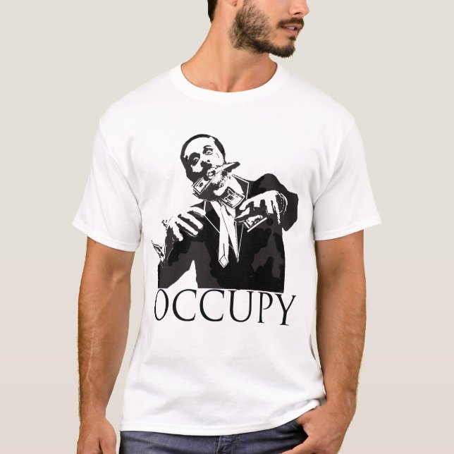 Camiseta Zombi del ser humano el 99% del 1% (Anverso)