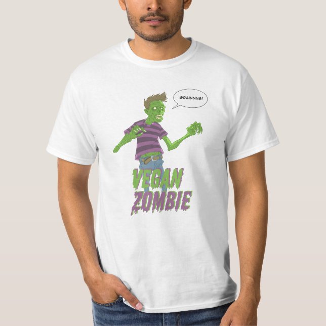 Camiseta Zombi del vegano (Anverso)