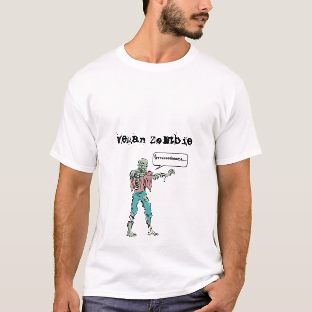 Camiseta Zombi del vegano (Anverso)