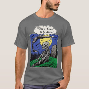 Camiseta Zombi divertido resucitando de muerto vintage terr