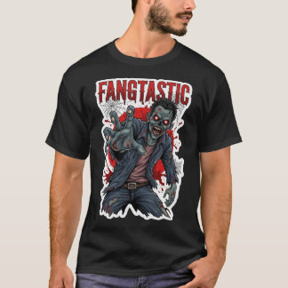 Camiseta Zombi espeluznante que se acerca con ojos brillant