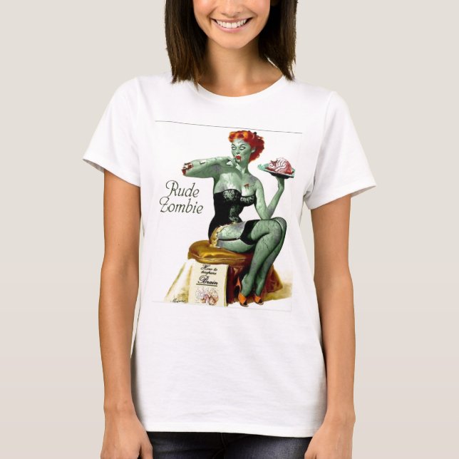 Camiseta Zombi grosero "la primera mordedura " (Anverso)