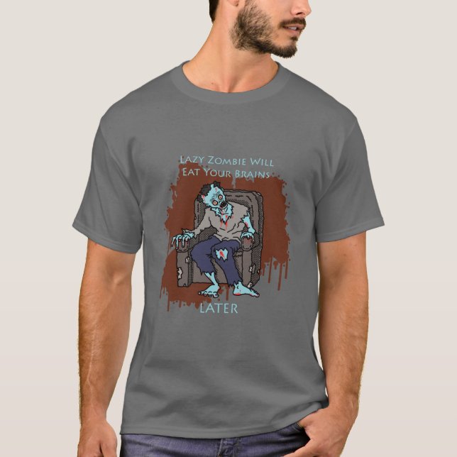 Camiseta Zombi perezoso 01 (Anverso)