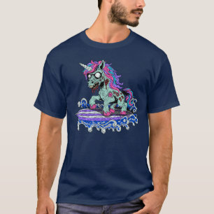 Camiseta Zombi Unicornio Surfista