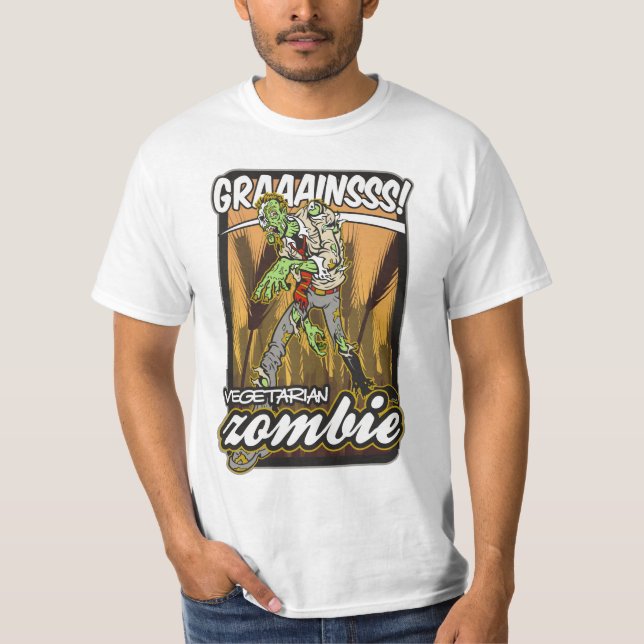 Camiseta Zombi vegetariano (Anverso)