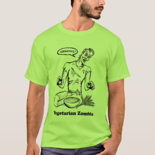 Camiseta zombi vegetariano