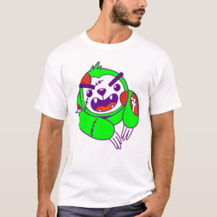 Camiseta zombi zombie animal perezoso de halloween
