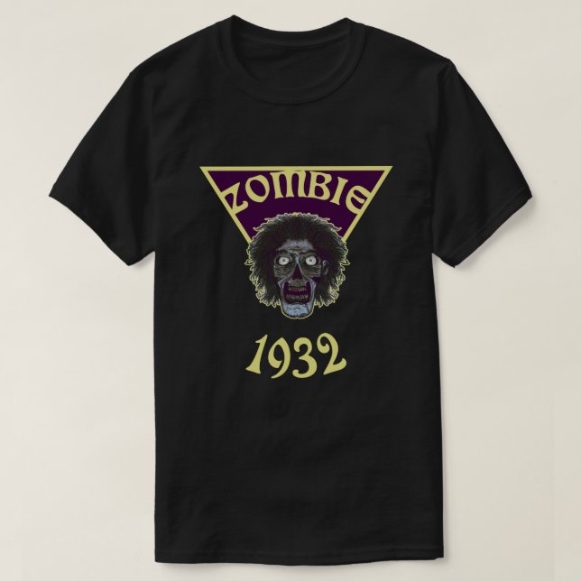 Camiseta ZOMBIE 1932 Amarillo morado (Diseño del anverso)