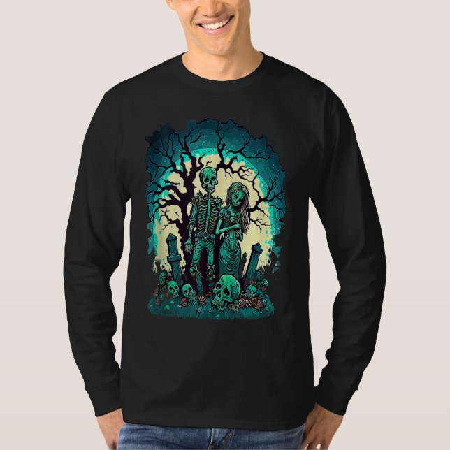 Camiseta Zombie Amor San Valentín Horror Monstruo Halloween (Anverso)