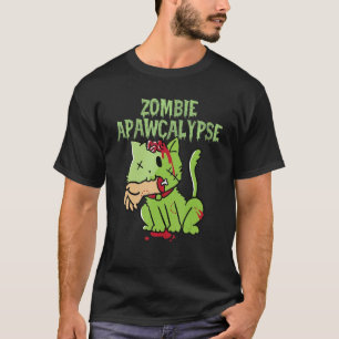 Camiseta Zombie Apawcalypse Cute Kitten Zombie Gato Zombie