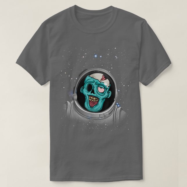 Camiseta Zombie Apocalipsis Espacio Astronauta Halloween Zo (Diseño del anverso)