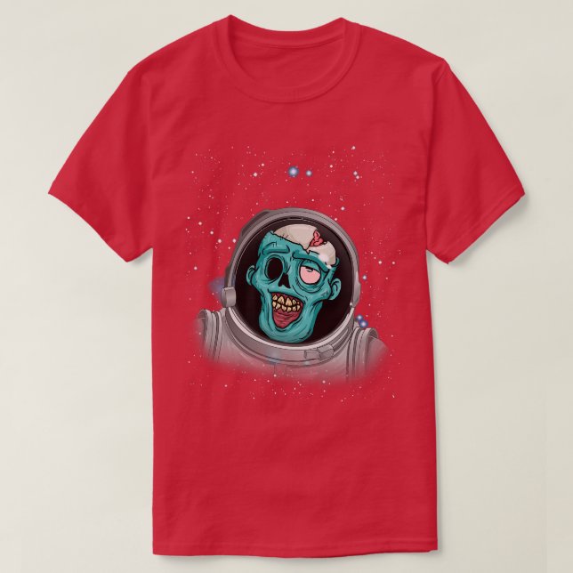 Camiseta Zombie Apocalipsis Espacio Astronauta Halloween Zo (Diseño del anverso)