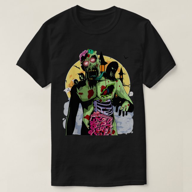 Camiseta Zombie Apocalypse Happy Halloween Costume  (Diseño del anverso)