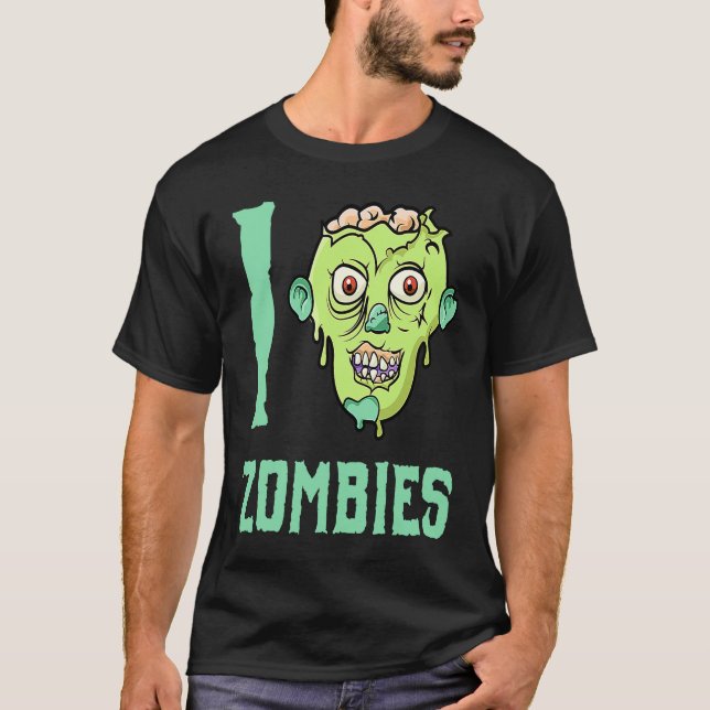 Camiseta Zombie Apocalypse  I Heart Zombies (Anverso)