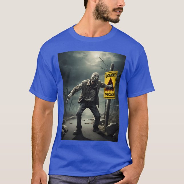 Camiseta Zombie Apocalypse Sign Horror Movie Style (Anverso)