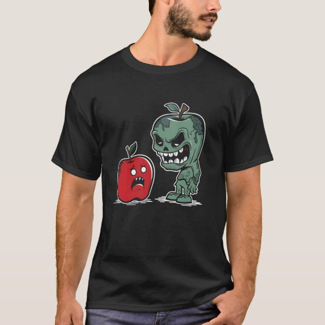 Camiseta Zombie Apple - Divertido Zombie Halloween Lover (Anverso)
