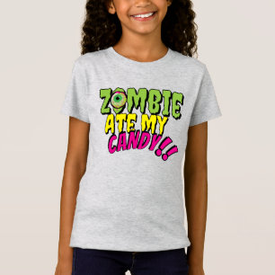 Camiseta ‘Zombie Ate My Candy’ Divertido Halloween