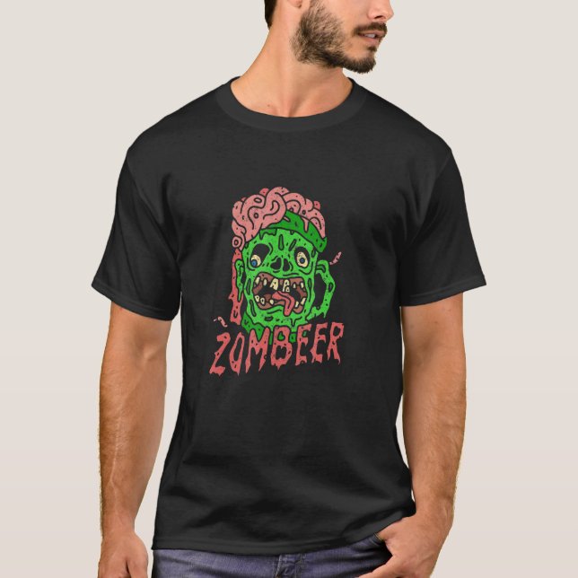 Camiseta Zombie Beer Zombeer Gótico Satanic Punk Satan Goth (Anverso)