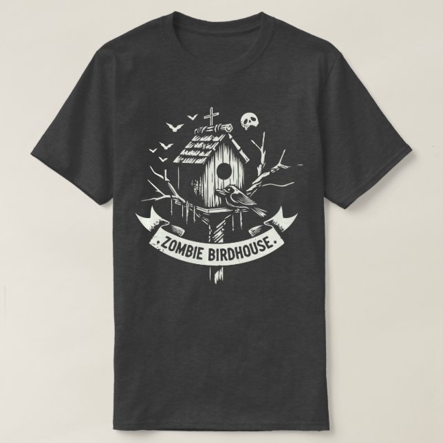 Camiseta Zombie Birdhouse 80's Music Fan Art (Diseño del anverso)