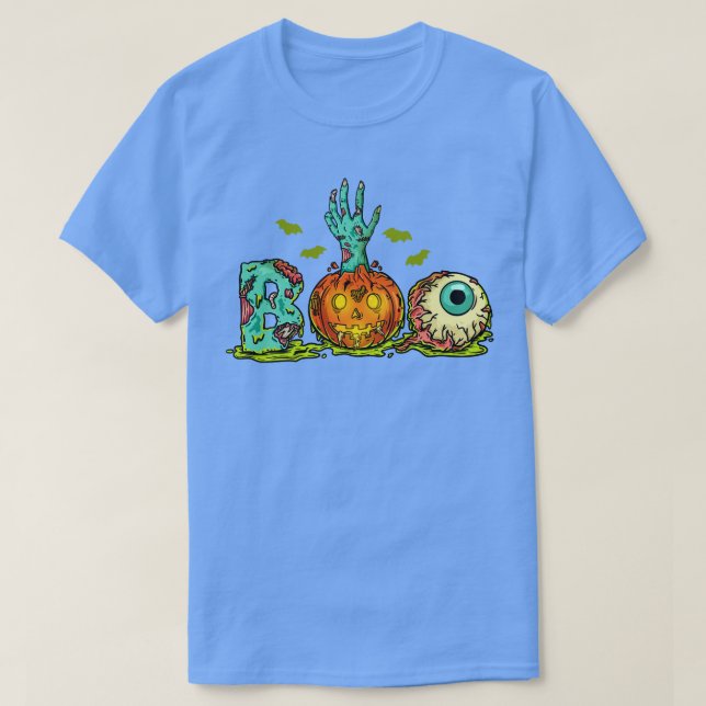 Camiseta Zombie Boo Halloween (Diseño del anverso)