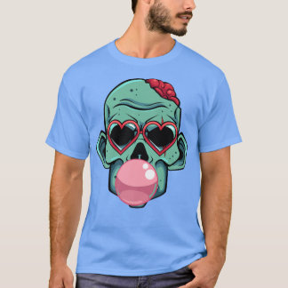 Camiseta Zombie Bubblegum Lazy Halloween disfraces gracioso